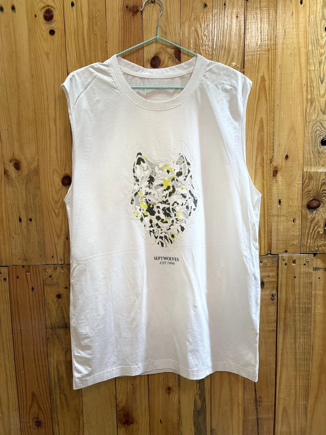 Debardeur blanc illustration abstraite