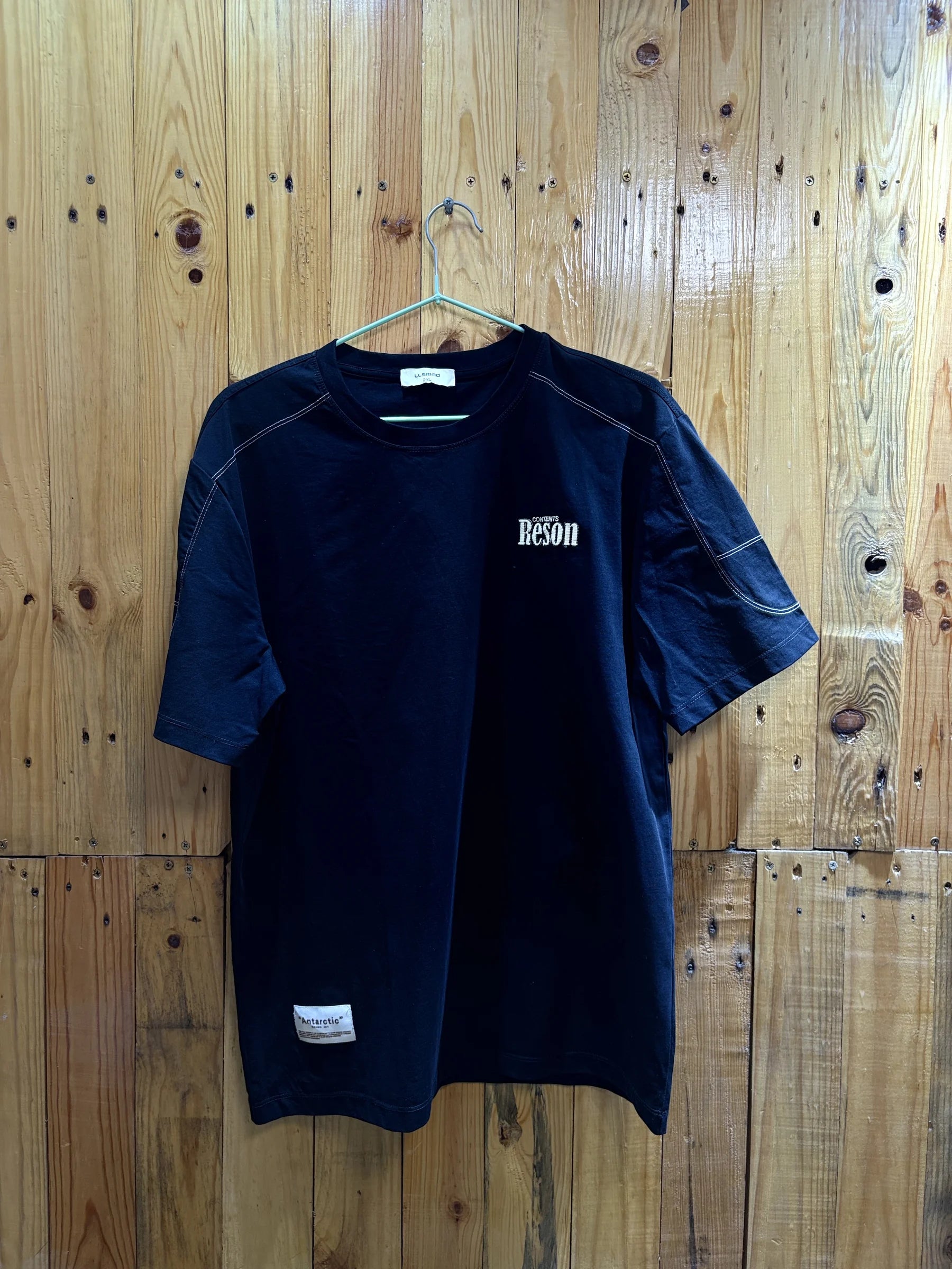 T-shirt noir empiècements