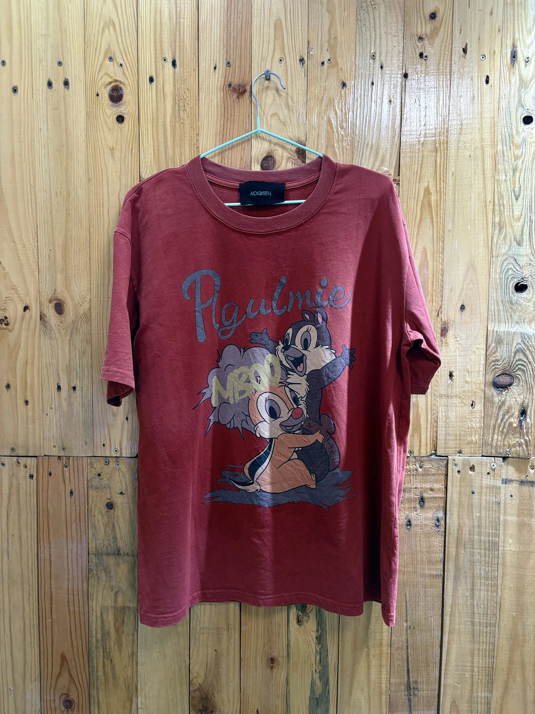 T-shirt rouge illustration vintage