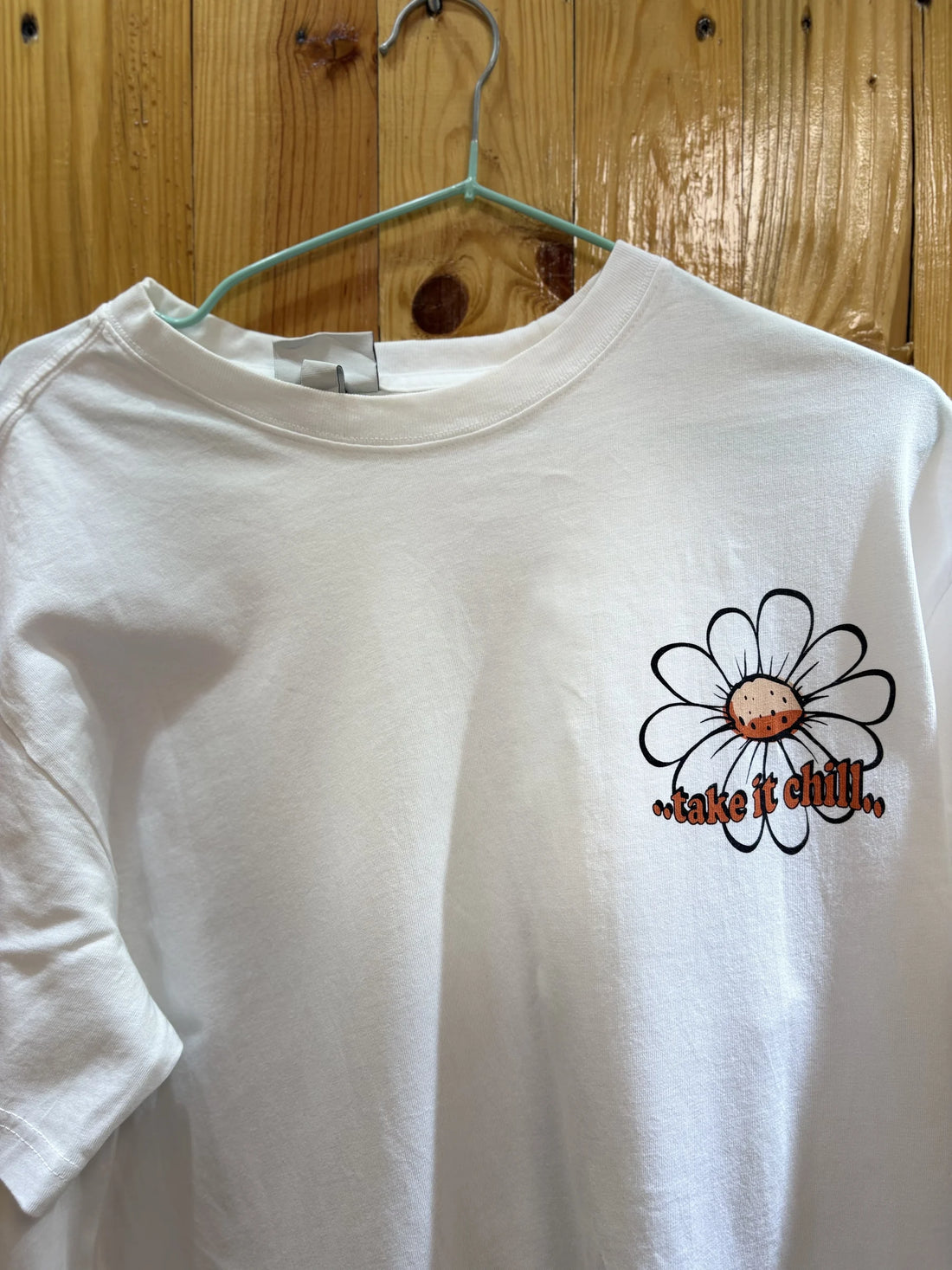 T-shirt blanc fleurs recto verso