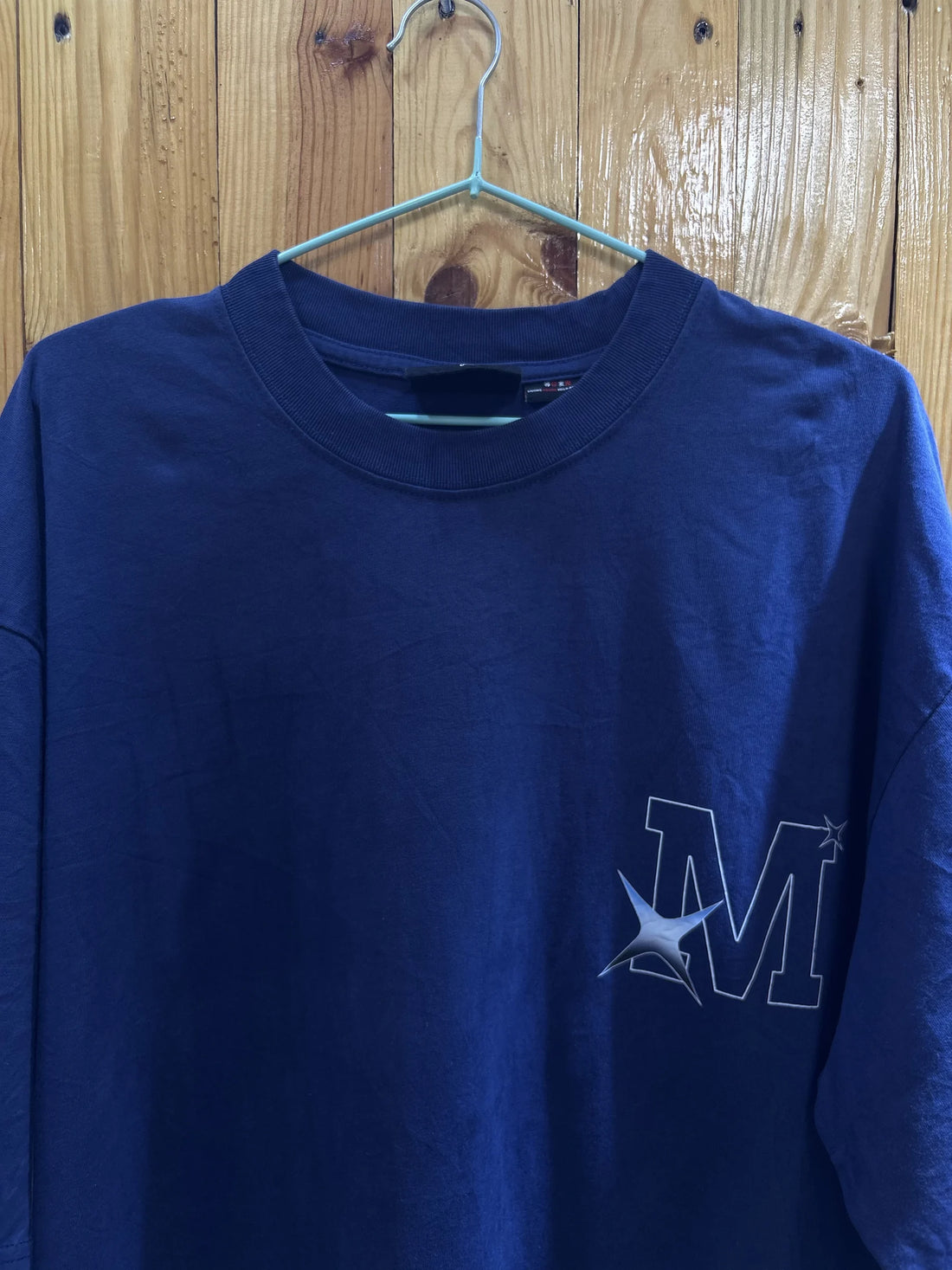 T-shirt bleu graphique M