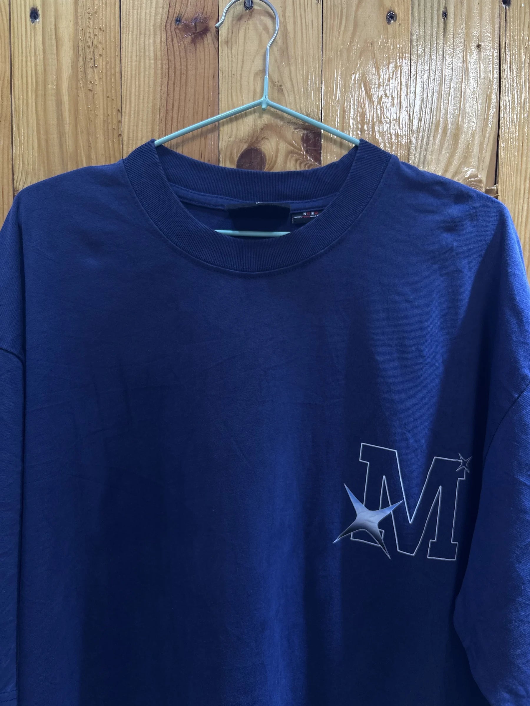 T-shirt bleu graphique M