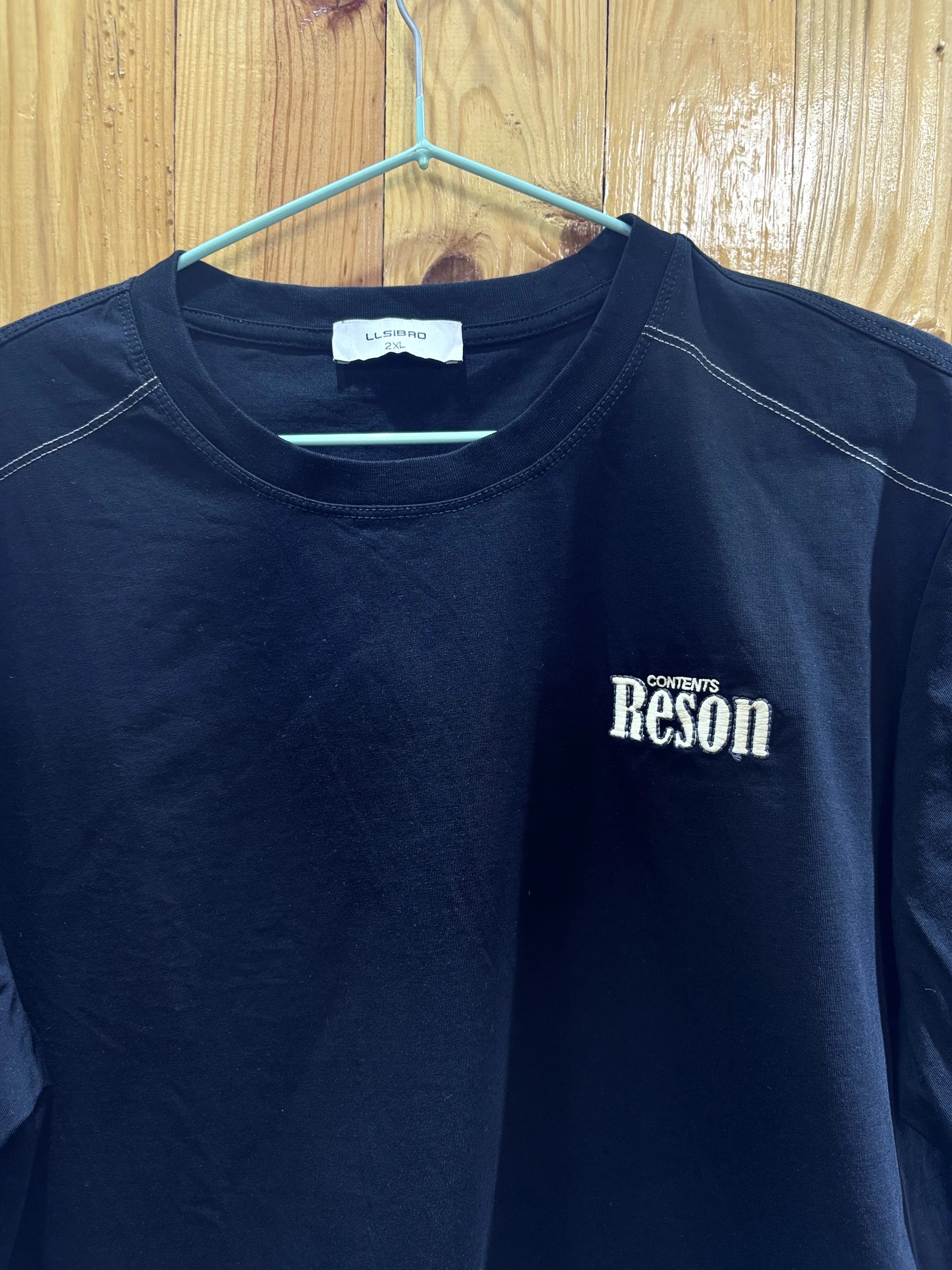 T-shirt noir empiècements