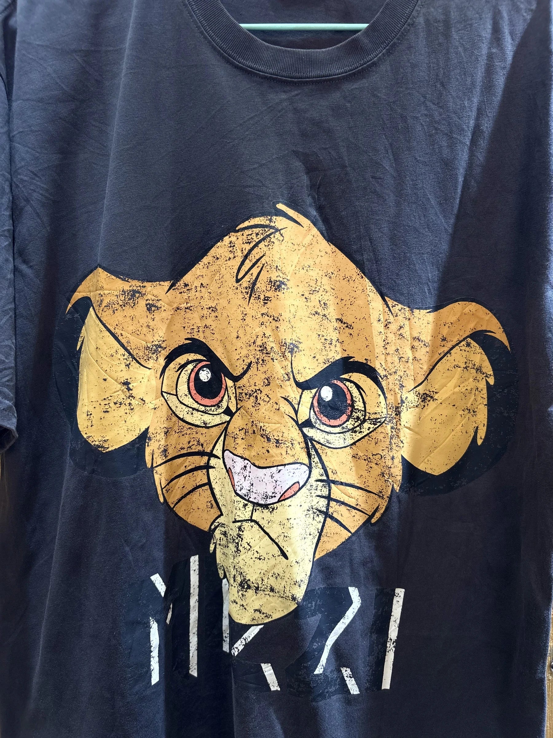 T-shirt noir lion graphique