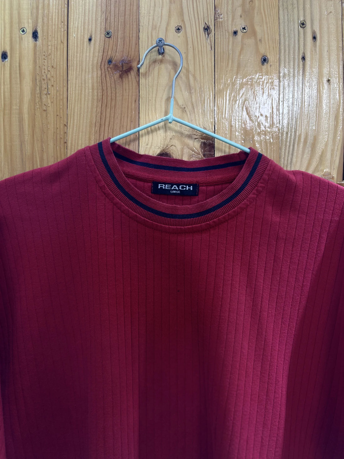 T-shirt rouge maille liseré