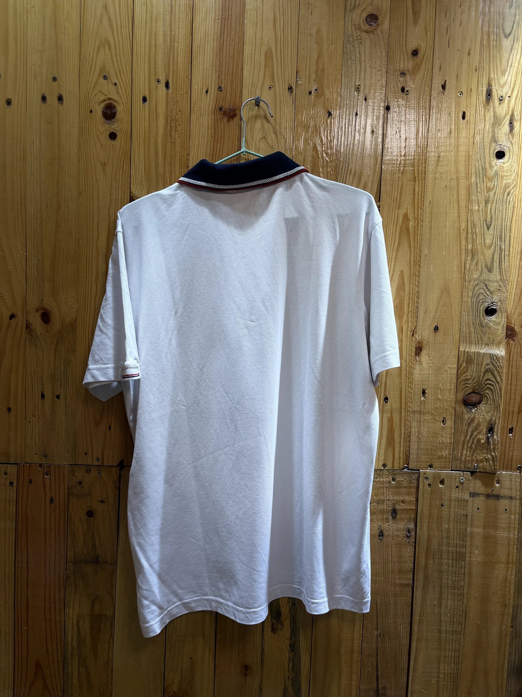 Polo blanc col contrasté