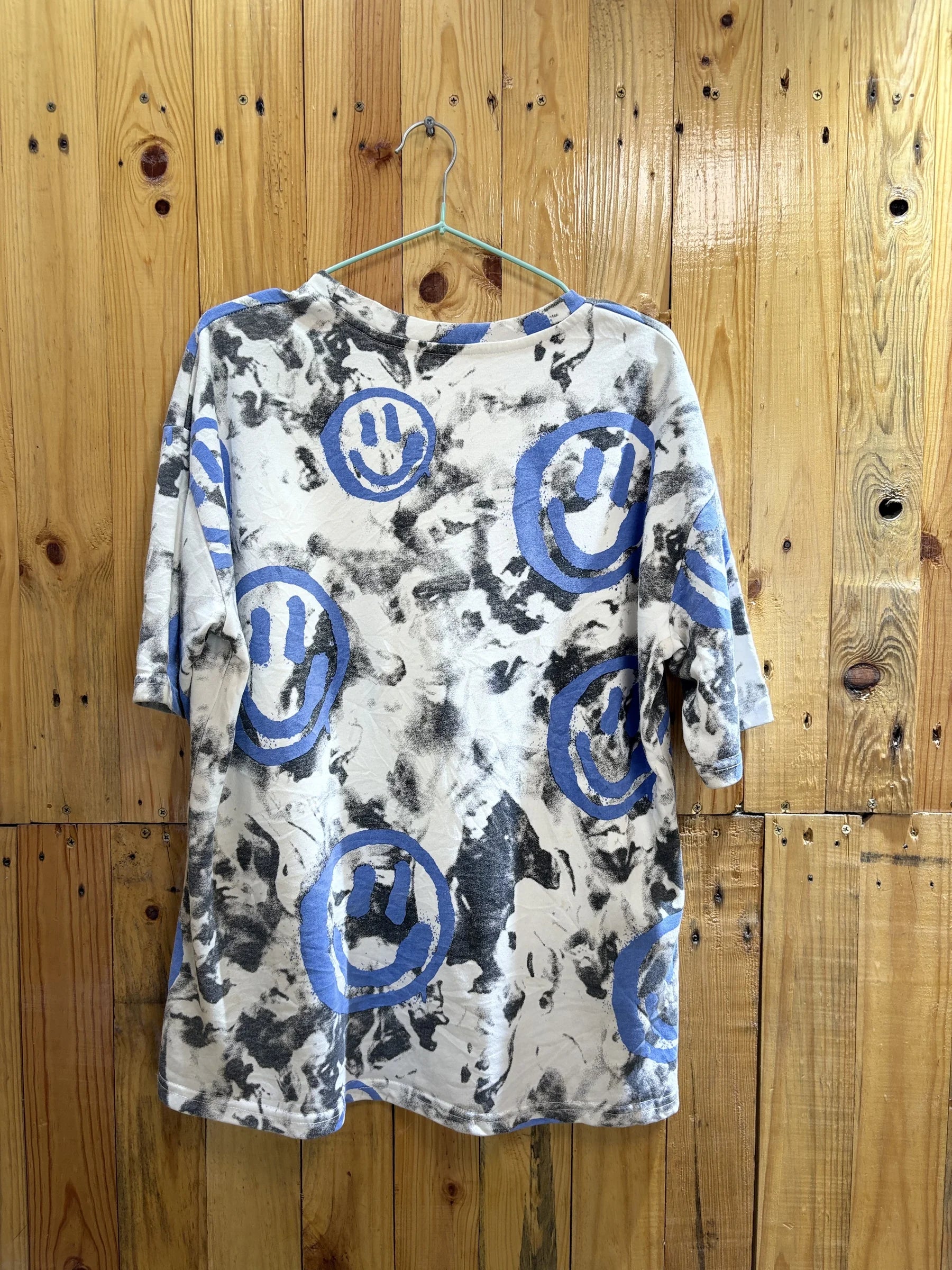 T-shirt multicolore graphique bleu