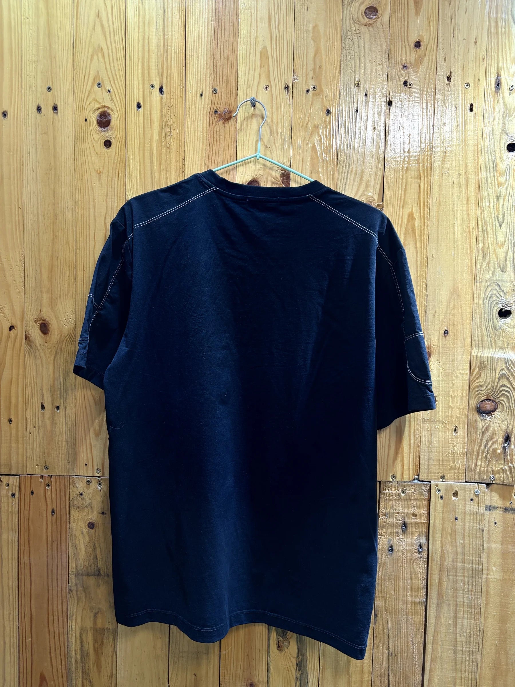 T-shirt noir empiècements