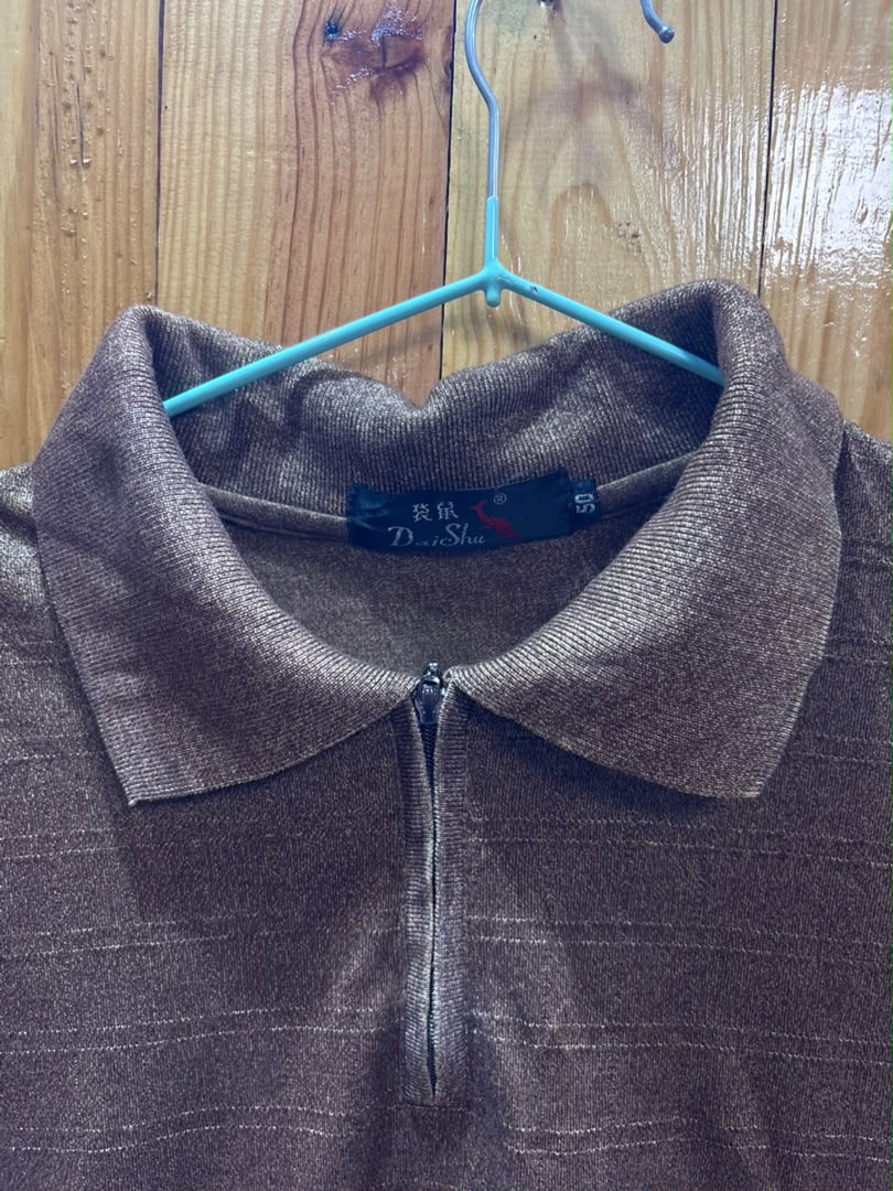 Polo Zip Marron