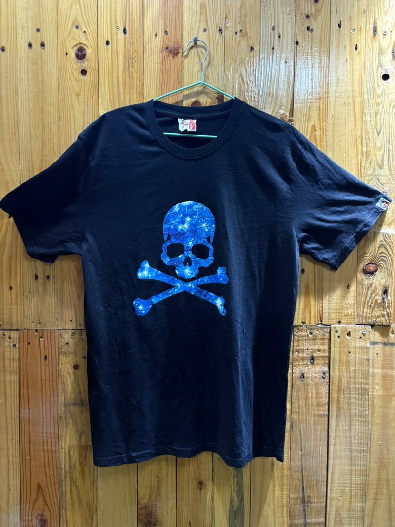 T-shirt Skull noir bleu Nuit