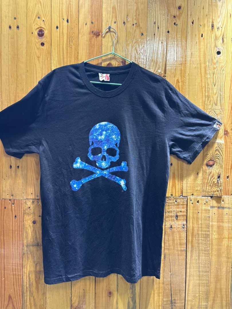 T-shirt Skull noir bleu Nuit