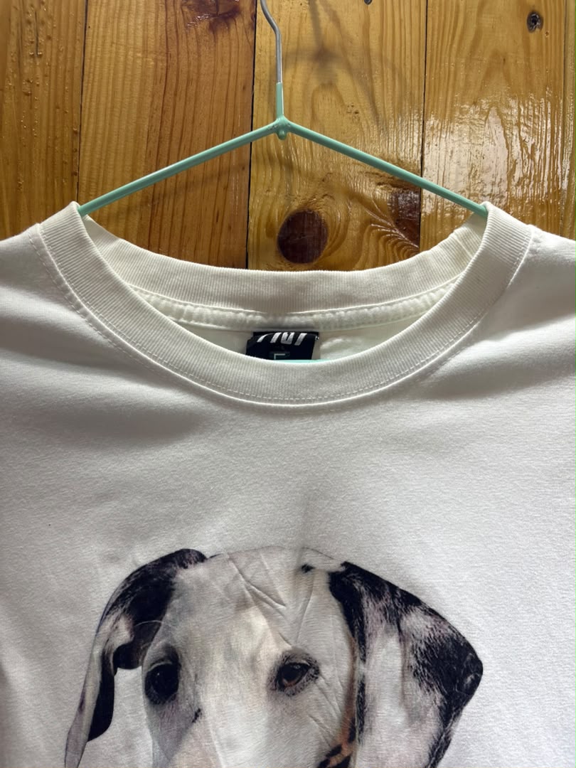 T-shirt Dog Story Blanc