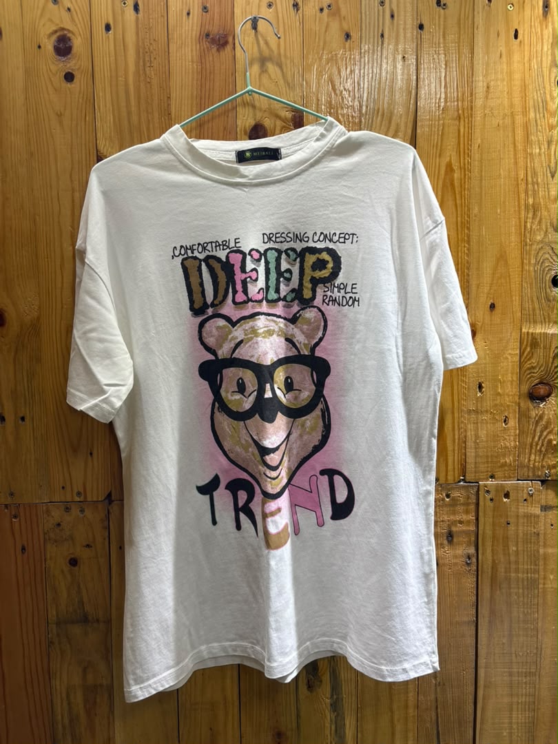 T-shirt Deep Trend Blanc