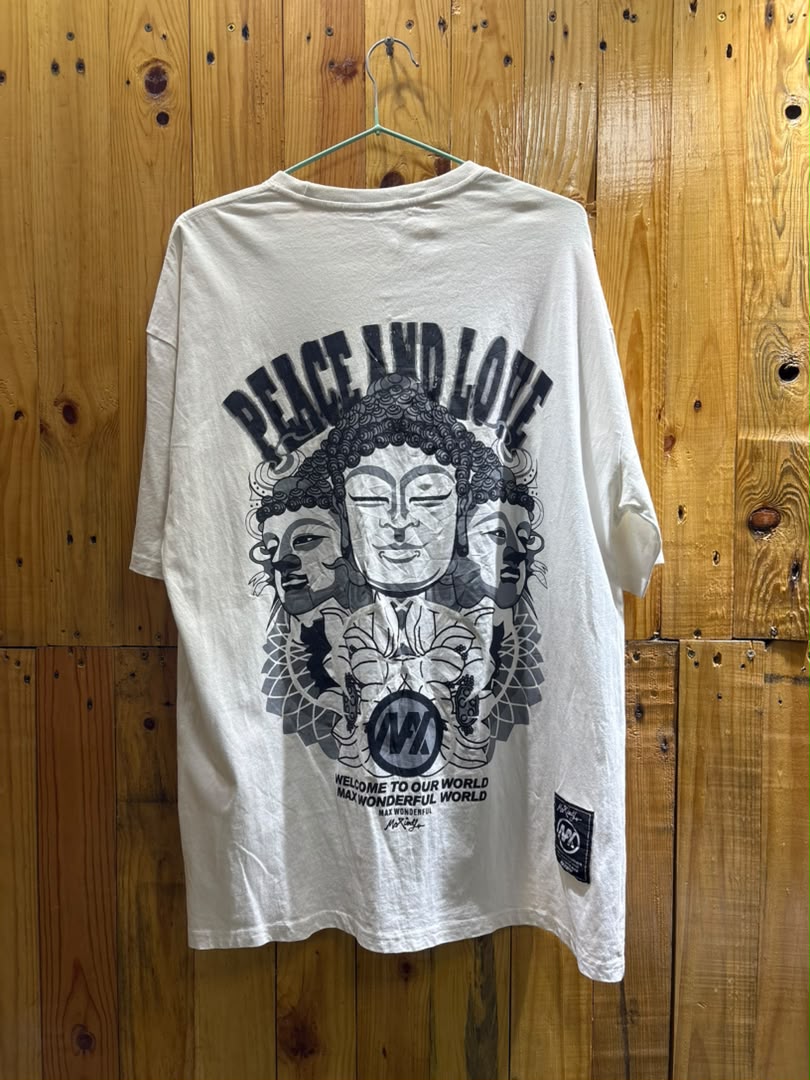 T-shirt Peace In Love Blanc