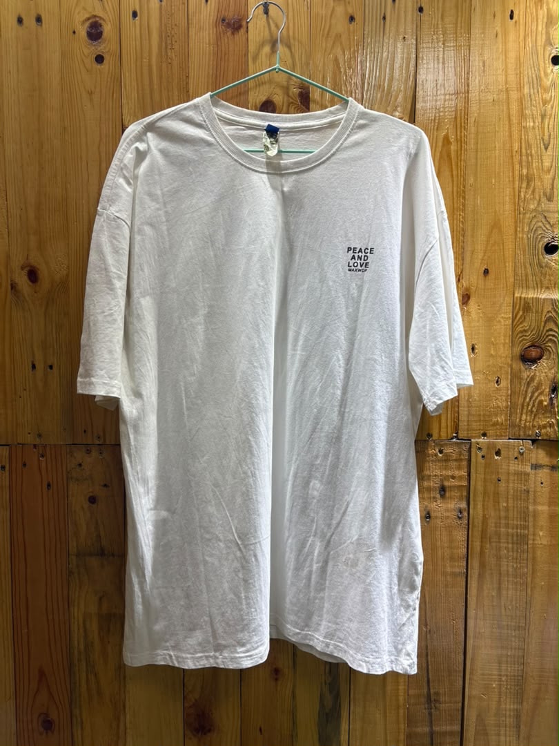 T-shirt Peace In Love Blanc